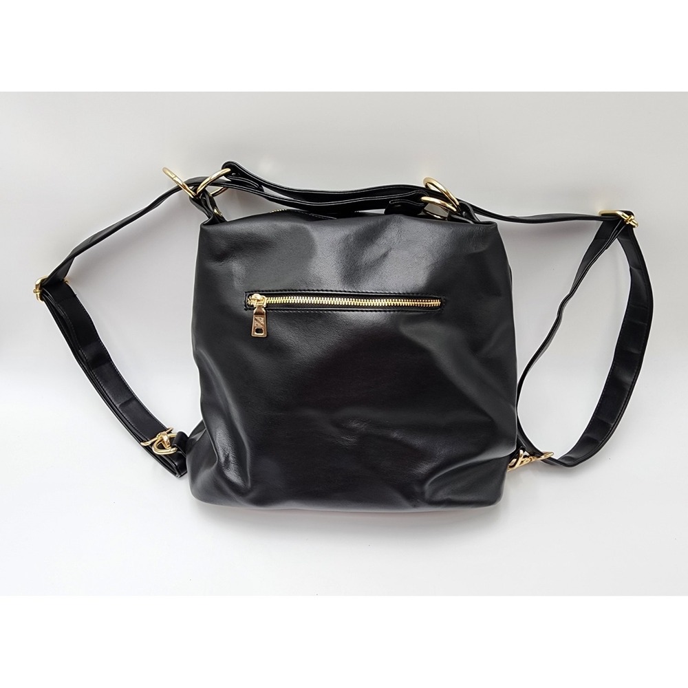 Divinius Italian Handmade Apple Skin Backpack Black Beautiful